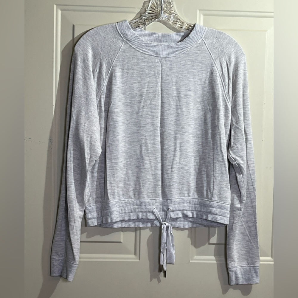 Banana Republic Baby Terry Pullover Sweatshirt Light Gray Small S